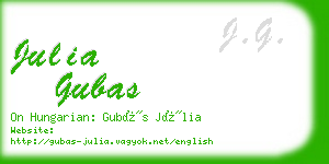 julia gubas business card